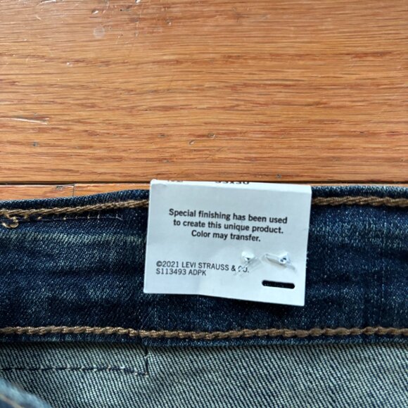 NEW Signature Levi's Strauss Mens 33x30 Straight Fit Relaxed Jeans Dark Wash - Picture 5 of 8